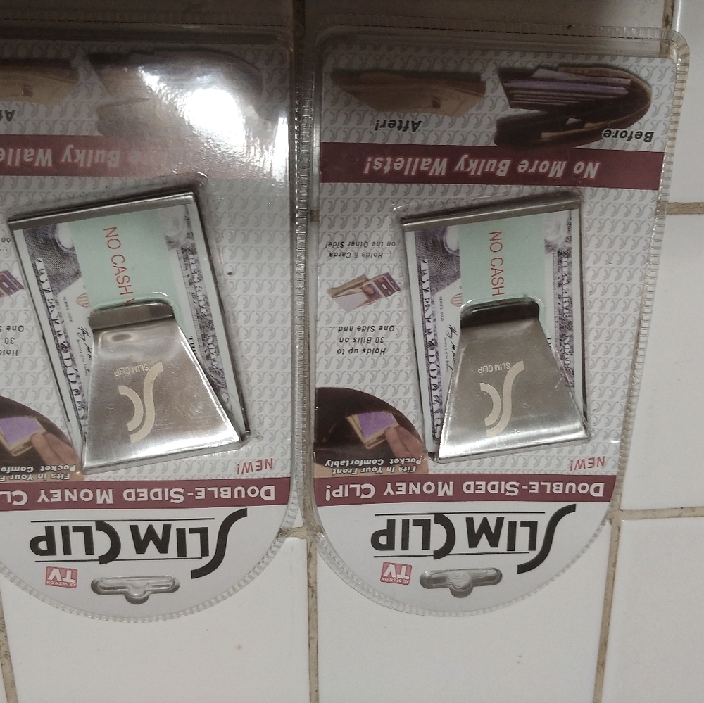 Slim Clip Double-Sided Credit Card and Money Clip